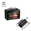 LiTime 12V 165Ah Bluetooth Lithium Battery kit with 12V 40A charger