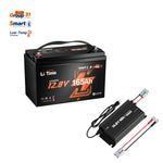 LiTime 12V 165Ah Bluetooth Lithium Battery kit with 12V 40A charger