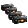 4 packs litime 12v 200ah lifepo4 bluetooth  batteries