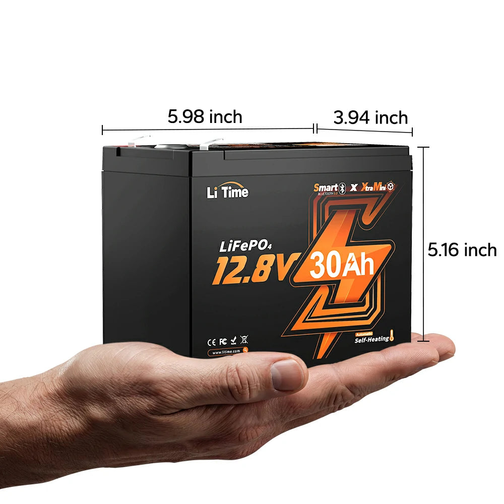 litime 12v 30ah lithium ice fishing battery size