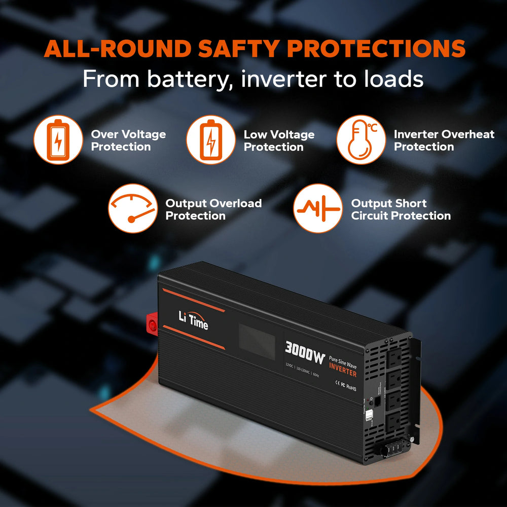 all-round safety protections of 12v 3kw inverter