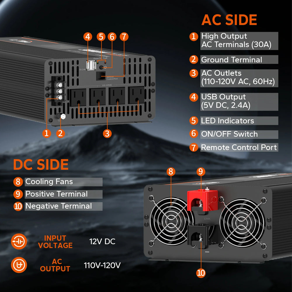 part information of litime 12v 3kw inverter