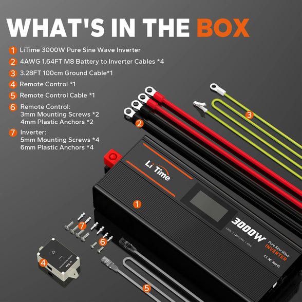 package list of 12v 3kw inverter