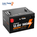 LiFePO4 battery with a capacity of 12.8V and 560Ah, featuring a solid edition design with low-temperature protection