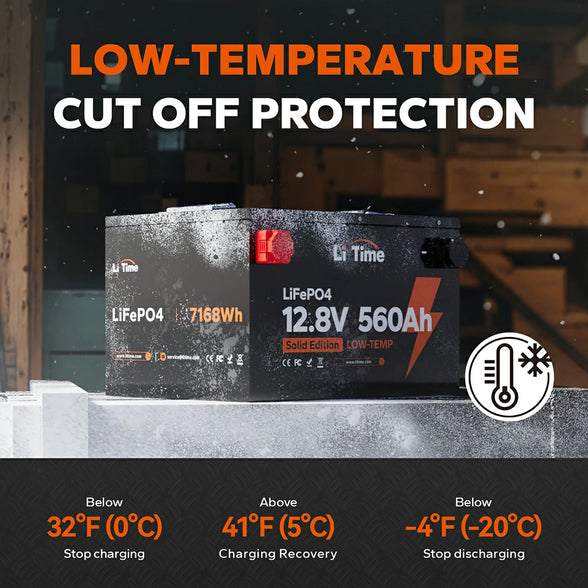 low temperature charging off protection function of litime 12v 560ah lifepo4 battery