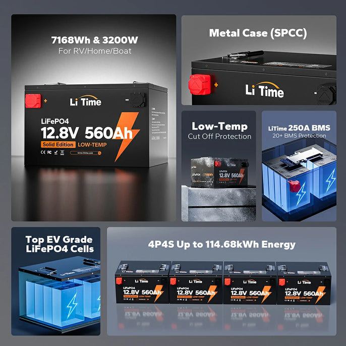 features of litime 12v 560ah lifepo4 battery