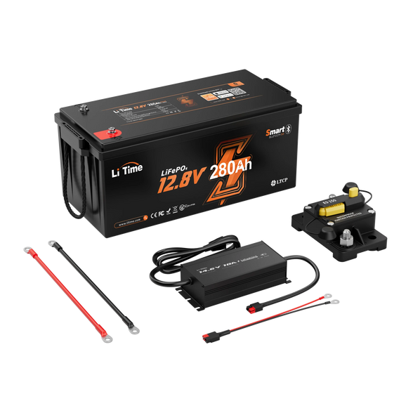 LiTime 12V 280Ah Bluetooth Lithium Battery-3584Wh Power for RVs, Homes & Off-Grid