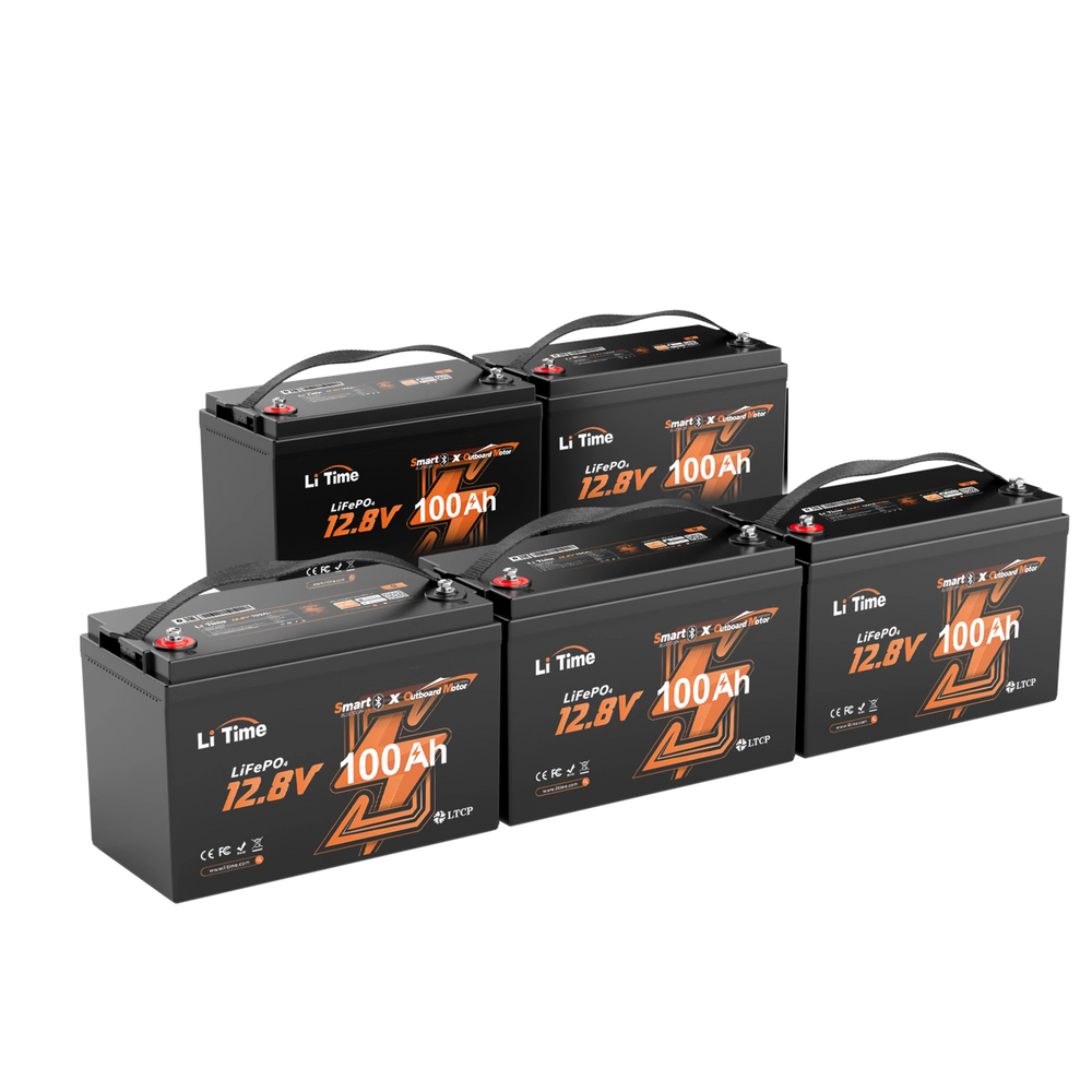 LiTime 12V 100Ah OBM Lithium Marine Battery for Electric Outboard Motors