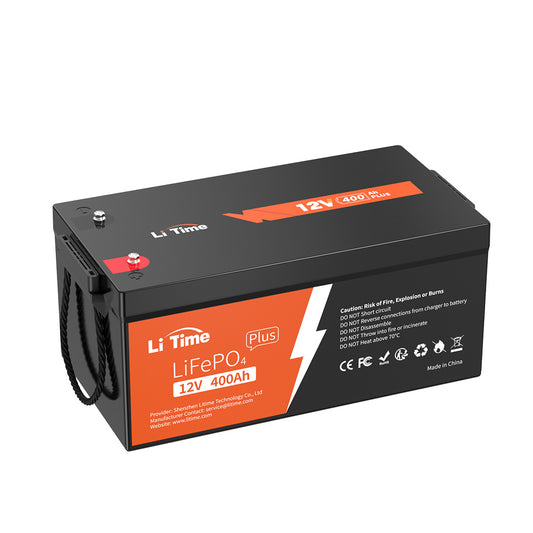 LiTime 12V 400Ah LiFePO4 Lithium Battery with 250A BMS, 5120Wh Usable Energy 1000