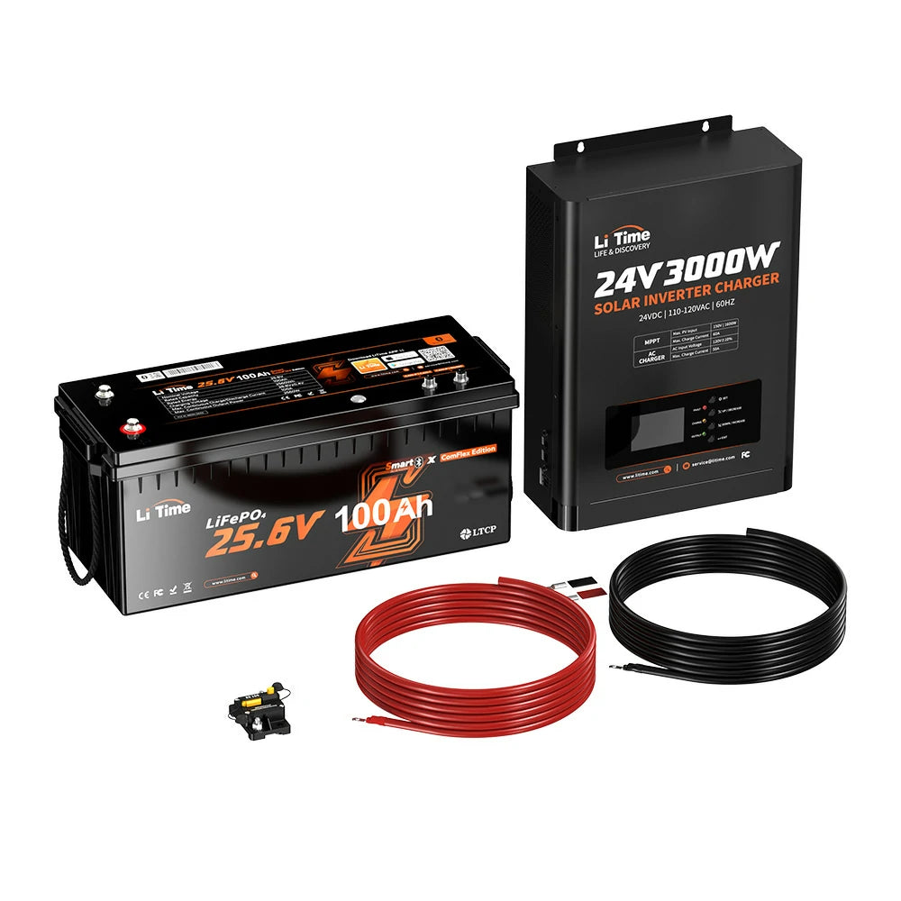 LiTime DIY Solar Generator — Complete Power Kit for Camping, RV, and Off-Grid Living