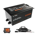 LiTime 48 volt meatal case lithium golf cart battery kit with display and charger