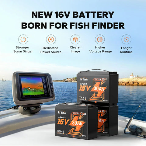 16V fish finder lithium battery for lowrance humminbird garmin