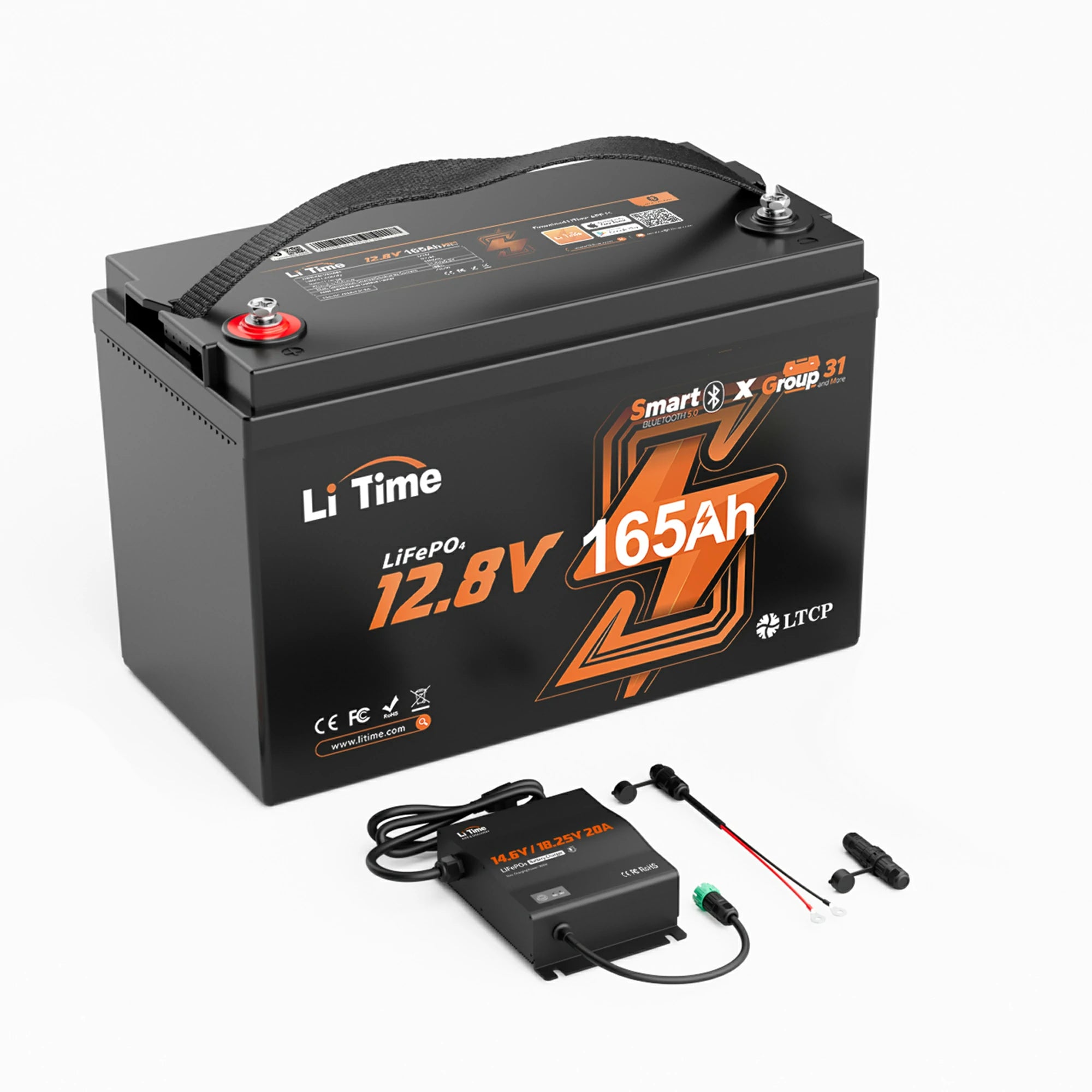 LiTime 12V Marine Power Solution for 0-2400W Electric Outboards and Trolling Motor