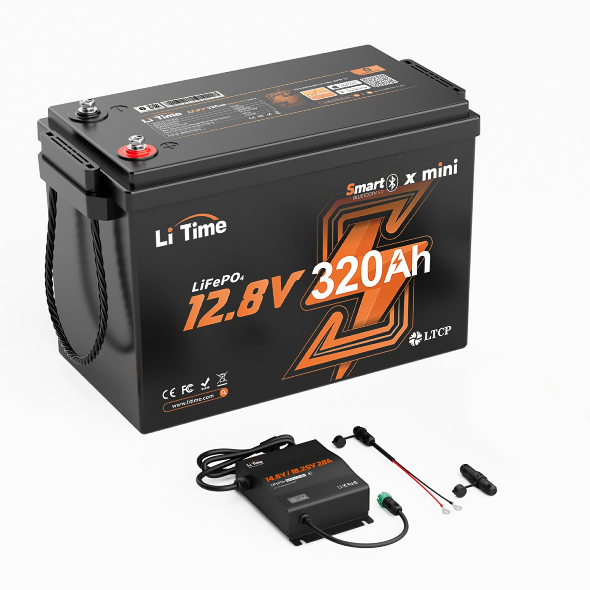 LiTime 12V Marine Power Solution for 0-2400W Electric Outboards and Trolling Motor