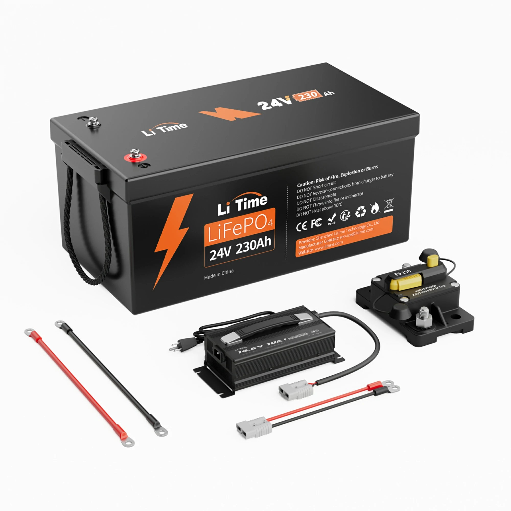 LiTime 24V Marine Power Solution for 0-3200W Electric Outboards and Trolling Motor