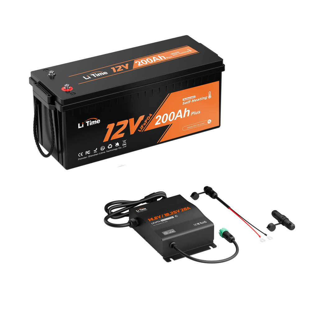 LiTime 12V 200Ah Plus  リン酸鉄リチウムイオン Amazon.com: Litime 12V 200Ah Plus Lithium LiFePO4 RV Battery, 4000
