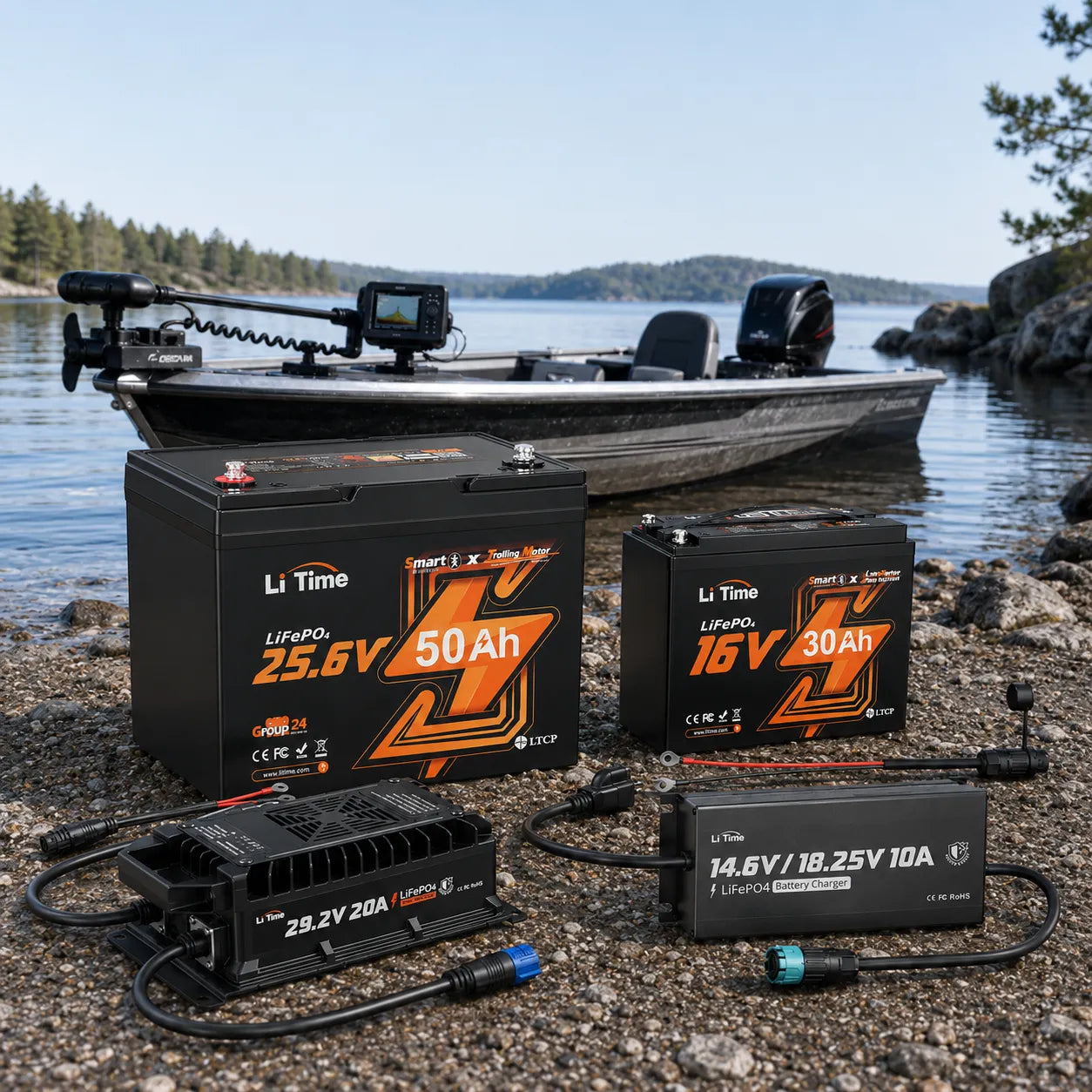 Kayak & Small Boat Battery Kits for Fish Finders & Trolling Motors