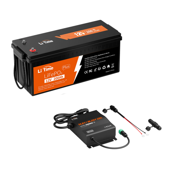 LiTime 12V 200Ah Plus LiFePO4 Lithium Battery - 200A BMS