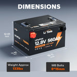 dimensions of litime lithium 560ah battery