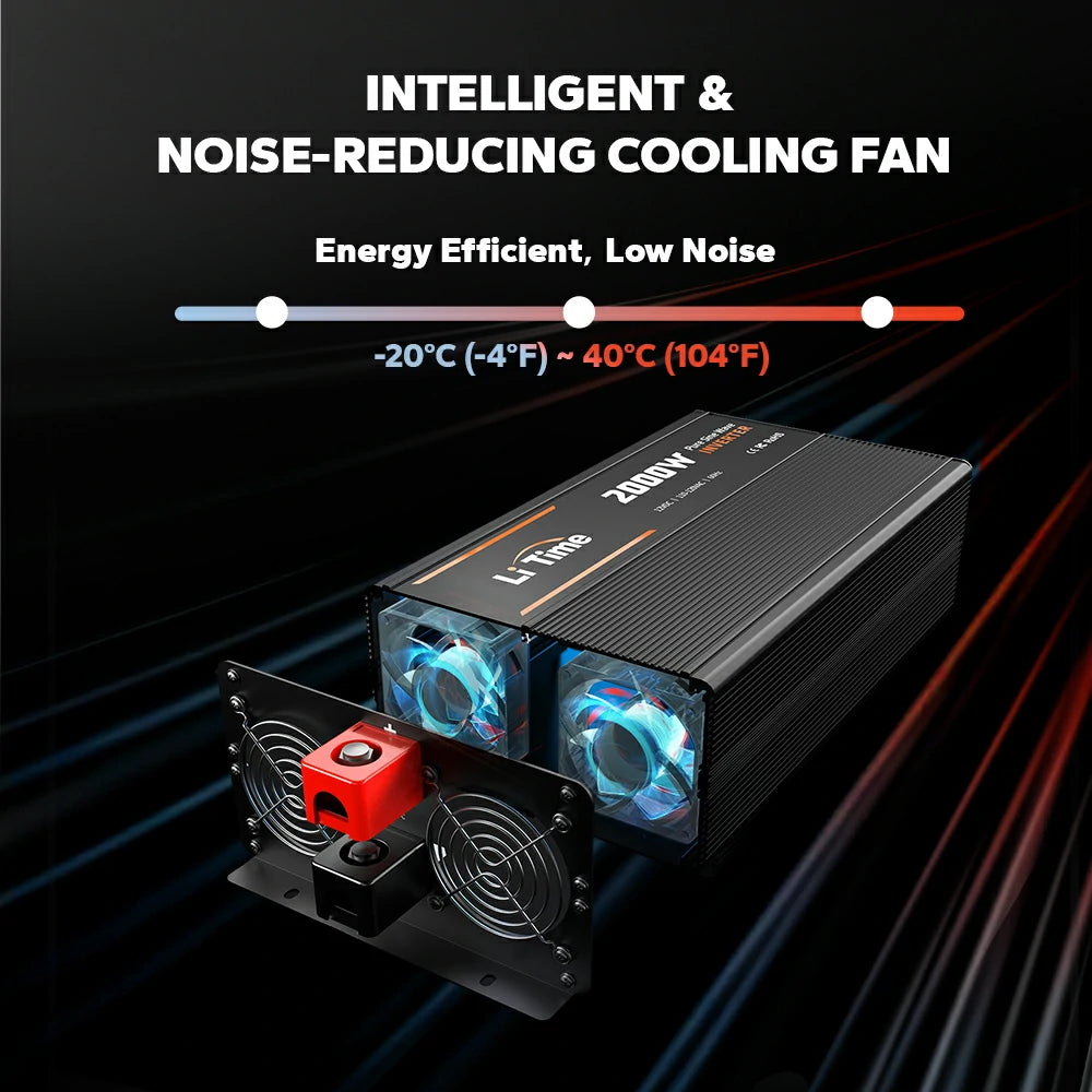 cooling fan of LiTime 12 volt 2000W pure sine wave inverter