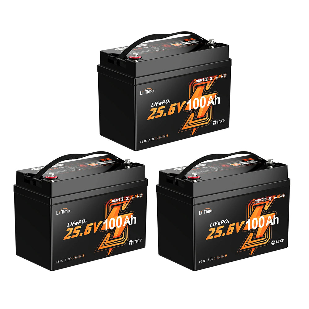 3 pack of litime 24v 100ah group 31 rv lithium battery​