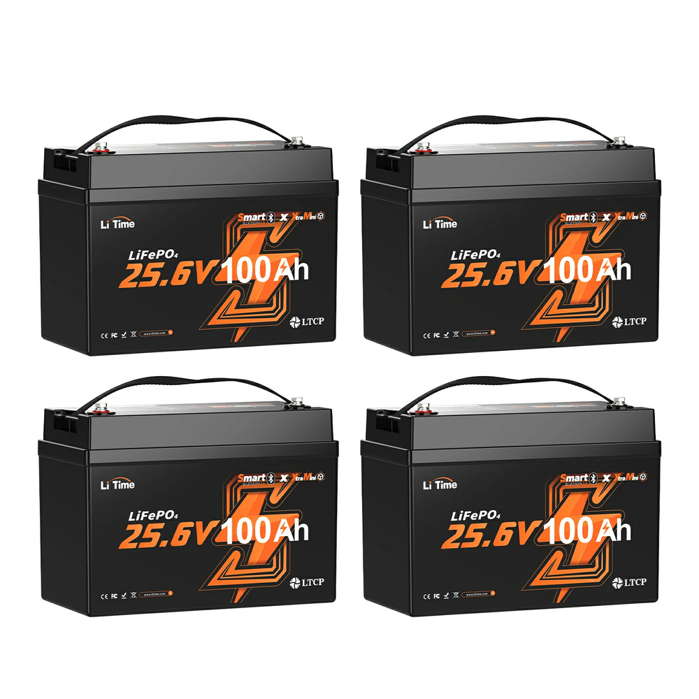 4 pack of litime 24v 100ah group 31 rv lifepo4 battery​
