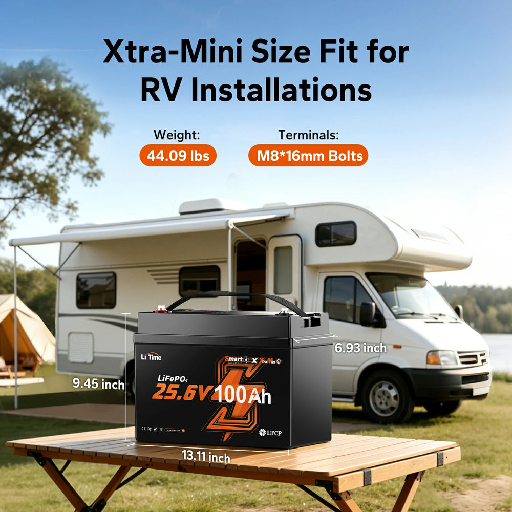 litime 24v 100ah group 31 lifepo4 battery​ fits for rv instalations