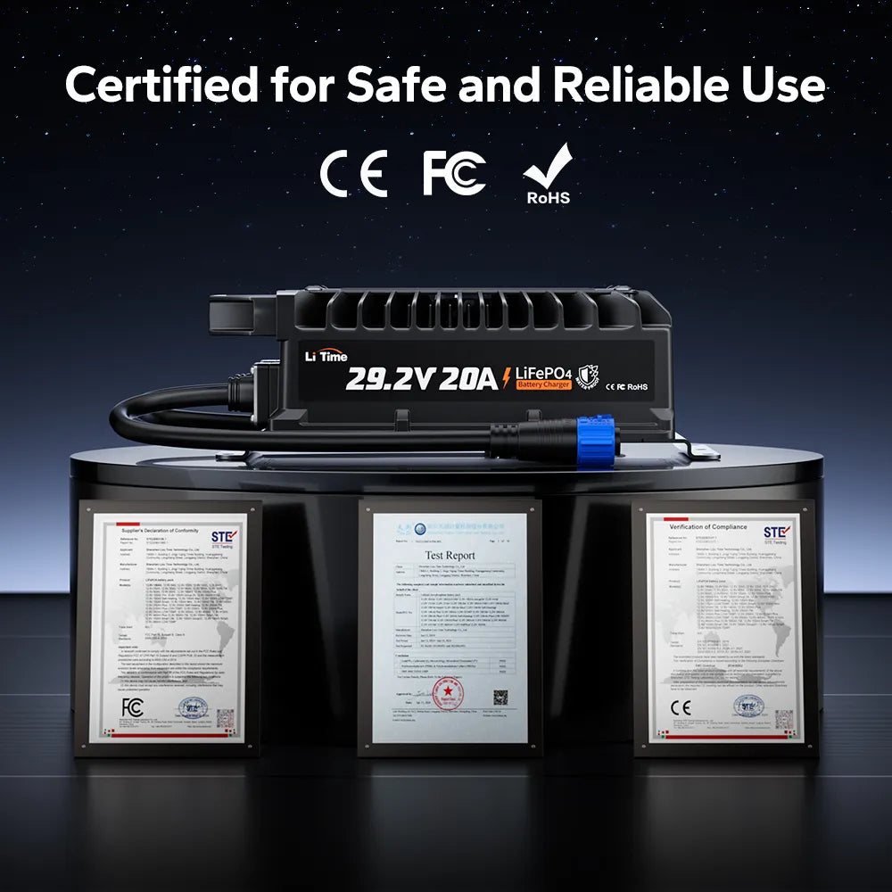 LiTime 24 (29.2) Volt 20A WaterProof Mountable Lithium Battery Charger