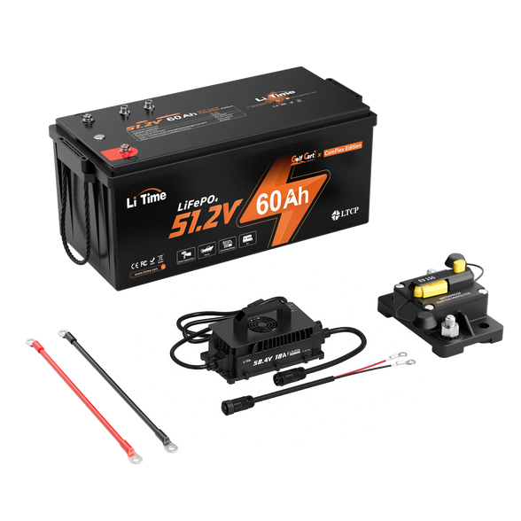 LiTime 48V 60Ah OBM Lithium Marine Battery for Electric Outboard Motors