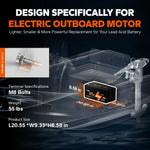 dimension and weight information of litime 48v marine outboard motor battery