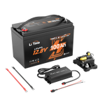LiTime 12V 100Ah OBM Lithium Marine Battery for Electric Outboard Motors