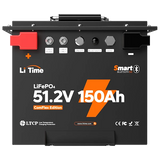 LiTime 48V (51.2V) 150Ah Lithium Golf Cart and UTV Battery – 300A High Power & Bluetooth