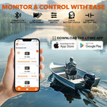  LiTime marine motor battery with bluetooth 5.0 function: monitor & control with ease