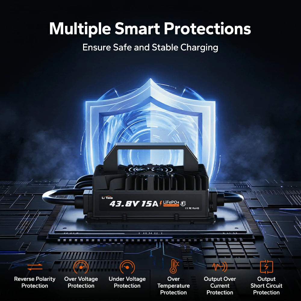 LiTime 36V 15A Battery Charger with multiple smart protections