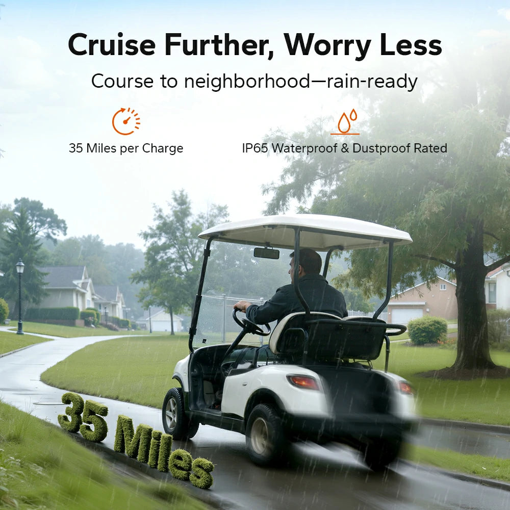 litime Best 36V lithium battery for golf cart longer raids