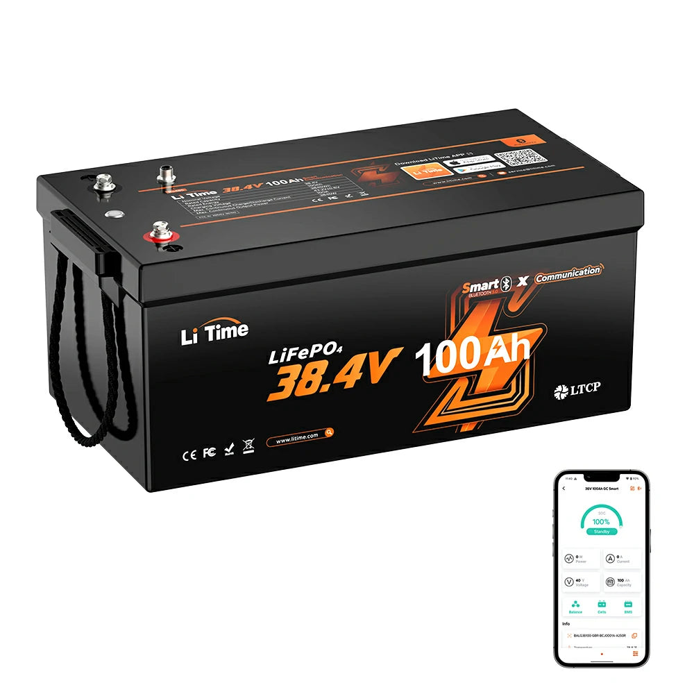 monitor litime Best 36V lithium battery for golf cart by litime app