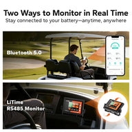 two ways to monitor litime Best 36V lithium battery for golf cart 