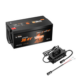 LiTime 36V 100Ah Electric Boat Motor Marine Battery kit with 36V 25A Charger