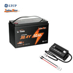 LiTime 36v trolling motor lithium battery kit with 36v 18A lifepo4 battery charger