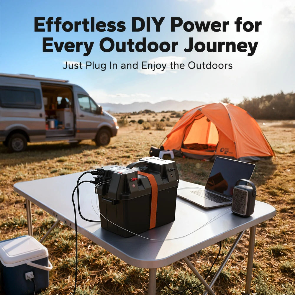 LiTime DIY Solar Generator — Complete Power Kit for Camping, RV, and Off-Grid Living