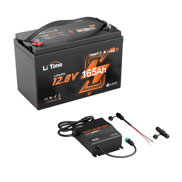 LiTime 12V 165Ah Bluetooth Lithium Battery for RV and Marine
