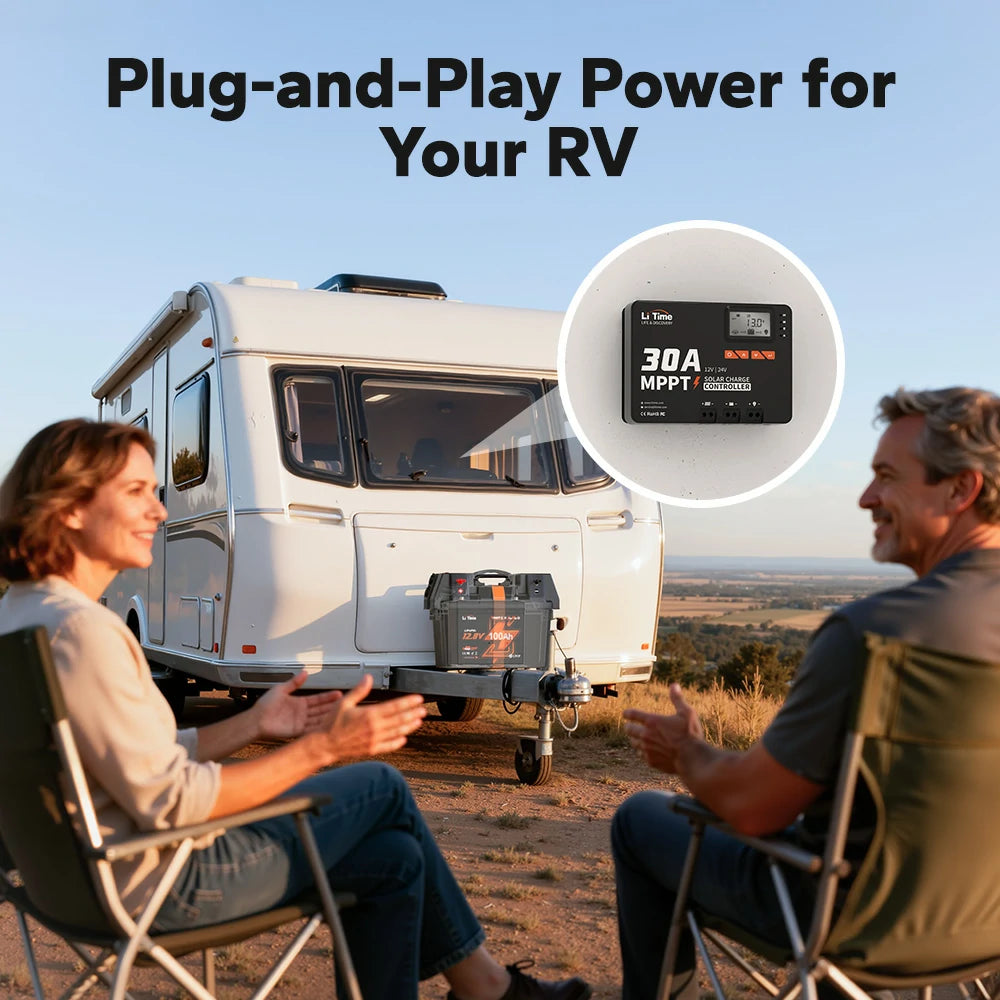 LiTime DIY Solar Generator — Complete Power Kit for Camping, RV, and Off-Grid Living
