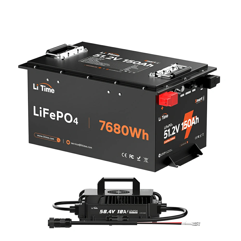 litime 48v 150ah lithium golf cart & utv battery with charger