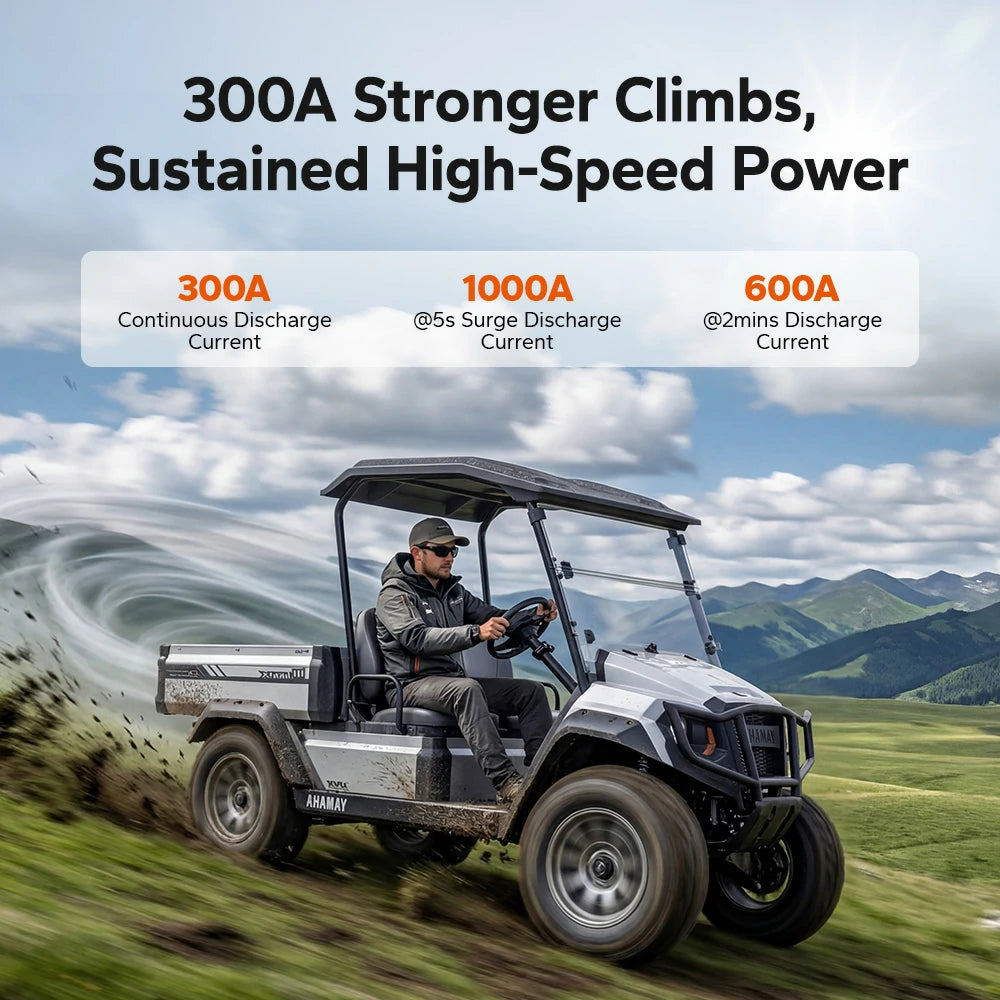 litime 48v 150ah lithium utv battery sustained high-speed power