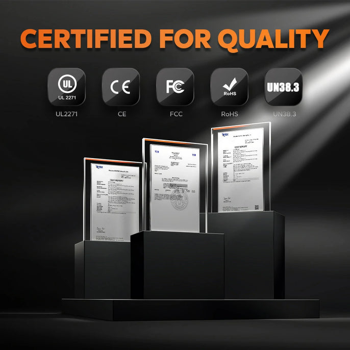 lithium golf cart battery with professional certifications of UL2271, CE, FCC,RoHS,UN38.3