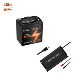 litime 48v 30ah gc2 lithium golf cart battery kit with 48v 10a lifepo4 battery charger