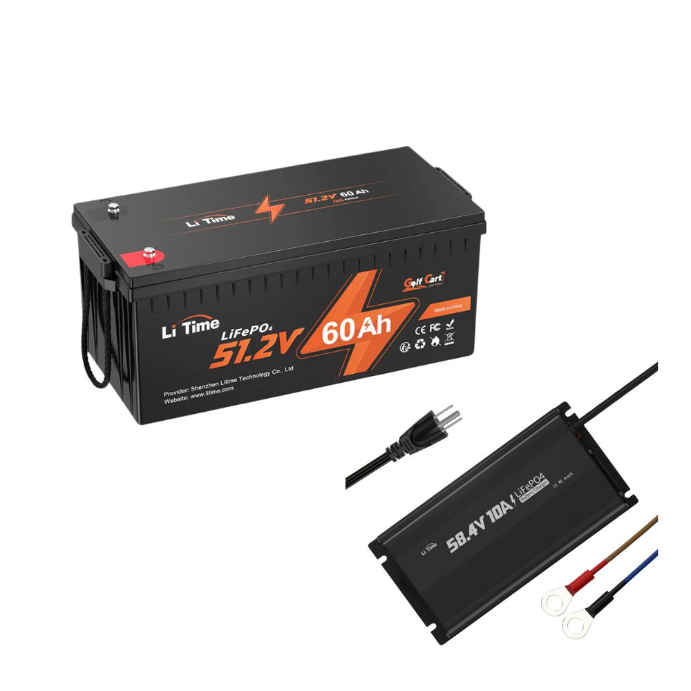 litime 48v lithium Golf cart battery kit - battery+58.4V 10A charger