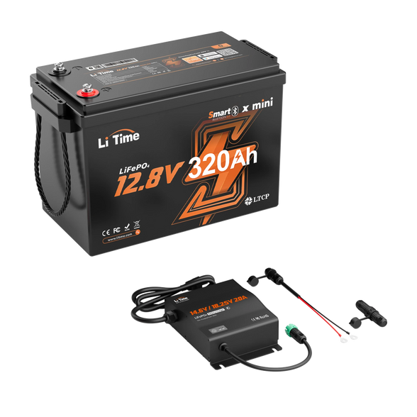 LiTime 12V 320Ah Mini Bluetooth Lithium Battery for RV and Camping