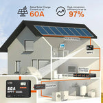 solar system with litime 60 amp solar charge controller