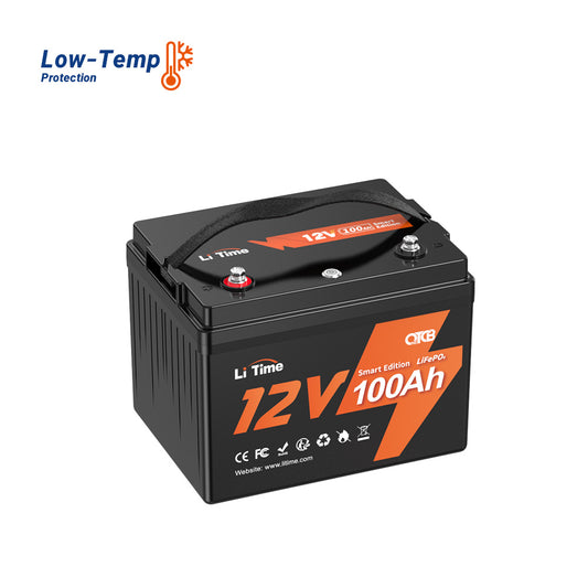 12V 100AH LIFEPO4 DEEP CYCLE BATTERY with BLUETOOTH, LCD, COLD TEMP  PROTECTION